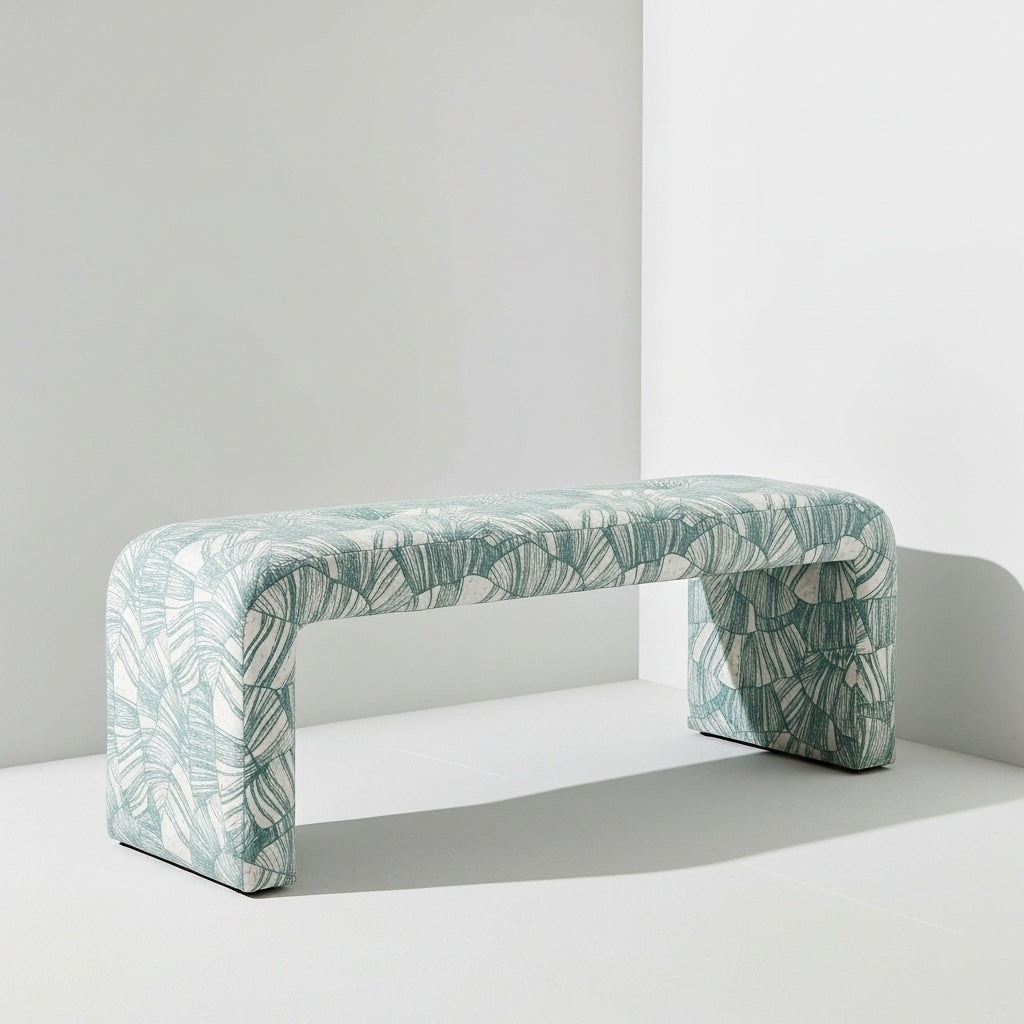 Beach Themed Upholstered Bench