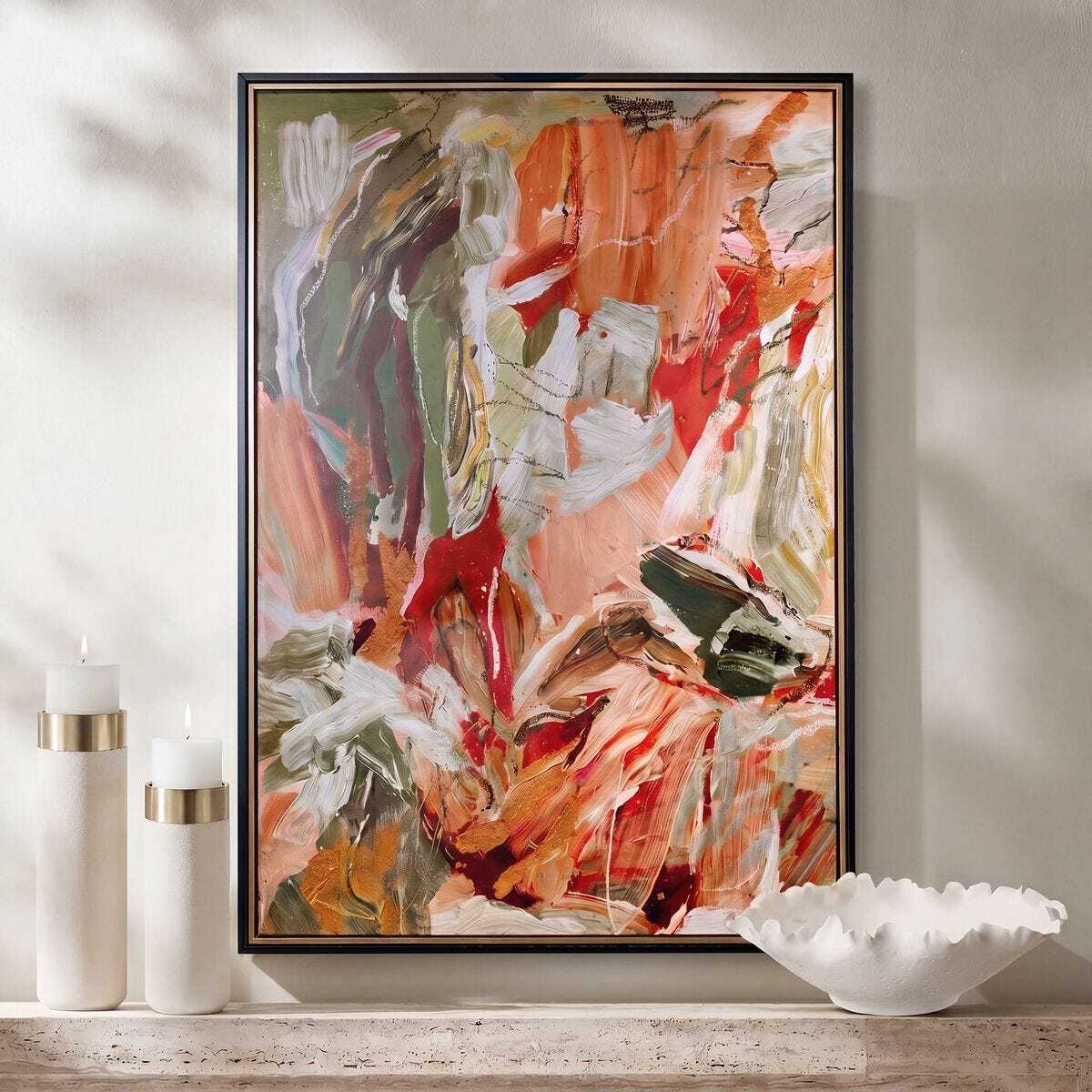 Colorful Art ABove Console.