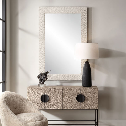 White Contemporary Mirror.