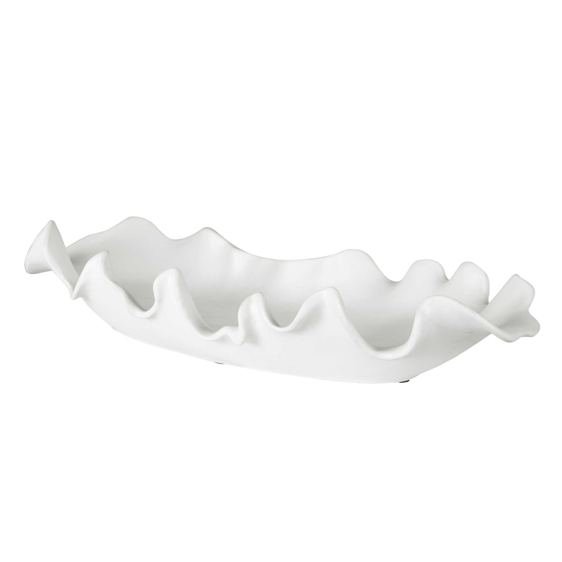 White ceramic tray at an angle.