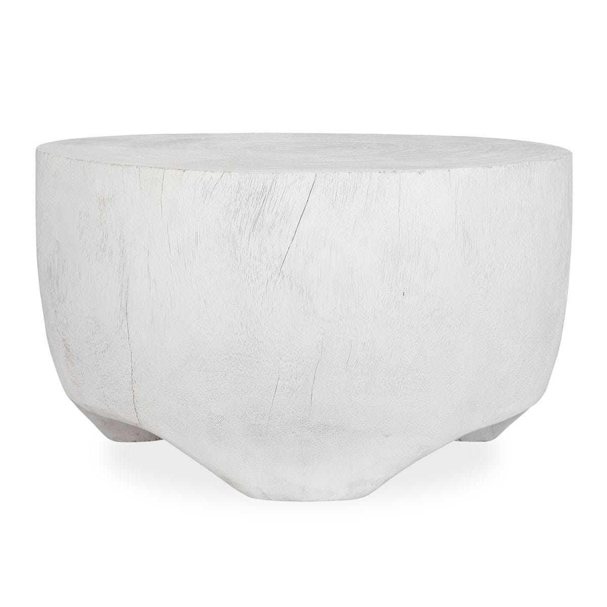 White wood coffee table.