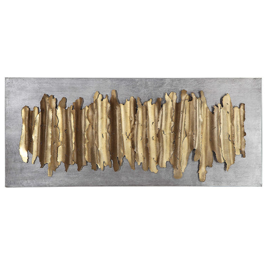 Gold Iron Leaf Layering Art