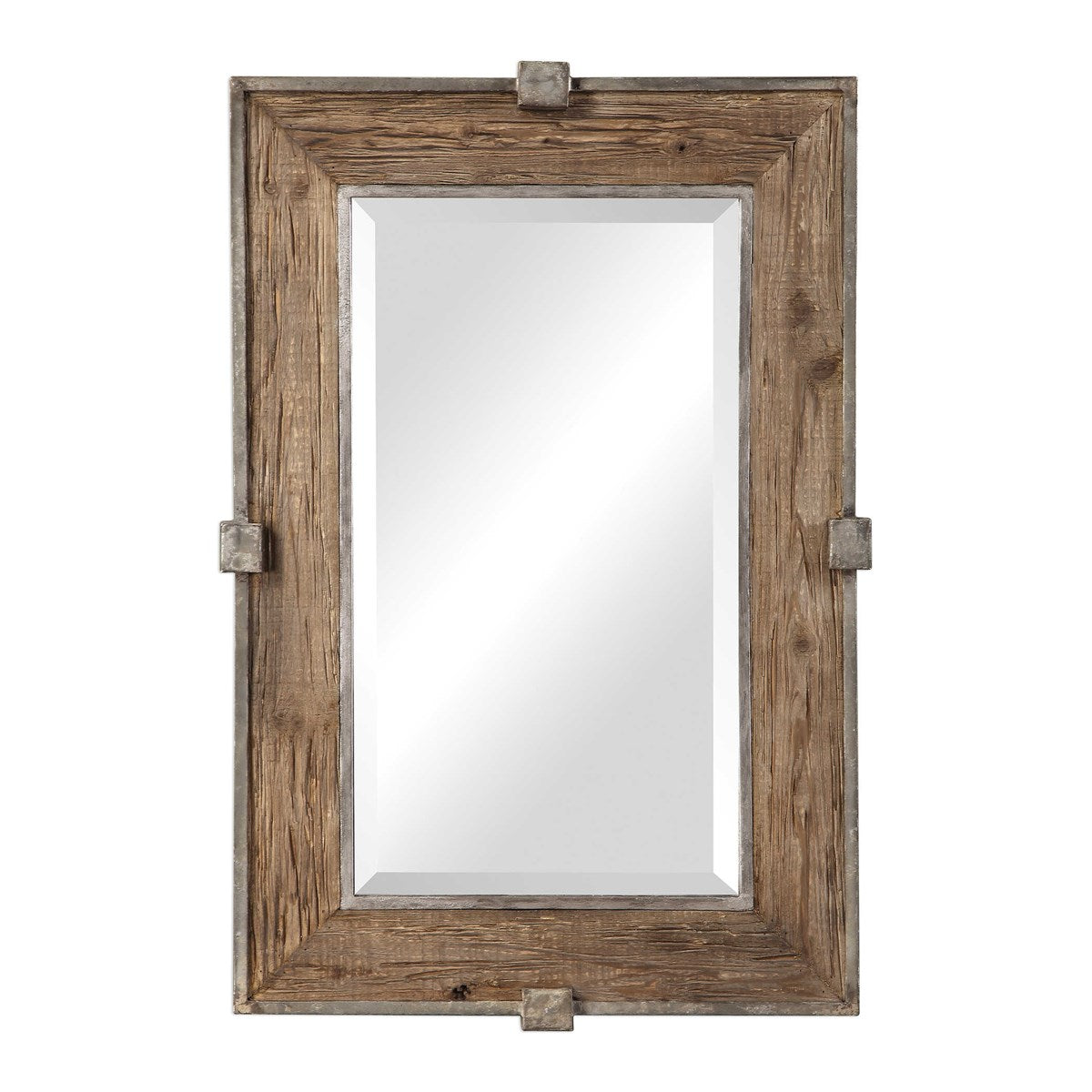 Rustic wood mirror