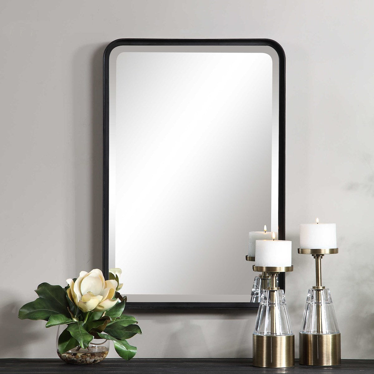 Black vanity mirror