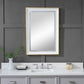 White w/gl vanity mirror