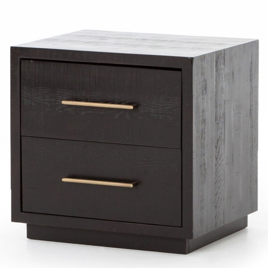 Black 2 drawer 22x18x22h