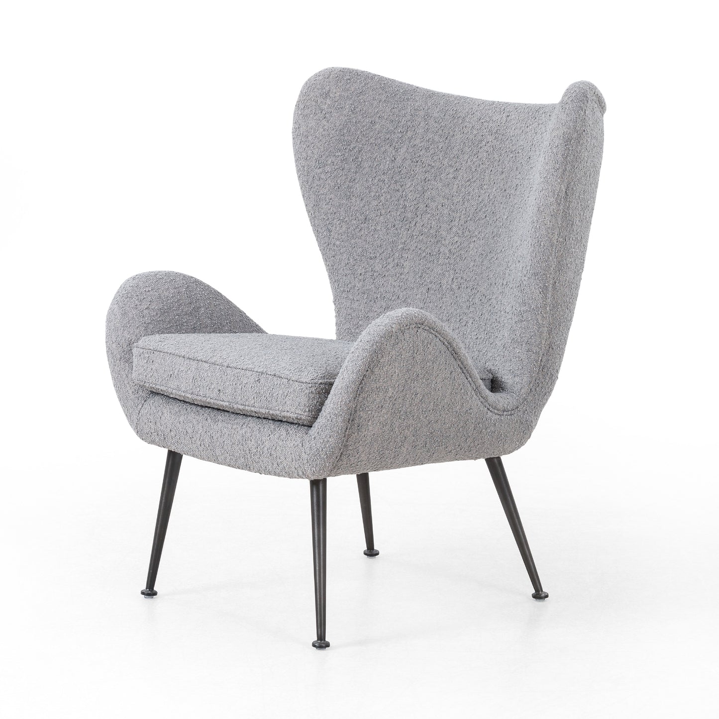 Wing chair with curves