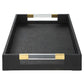 Modern Black Tray with Acrylic Brass Pulls