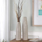Taupe textured vases set