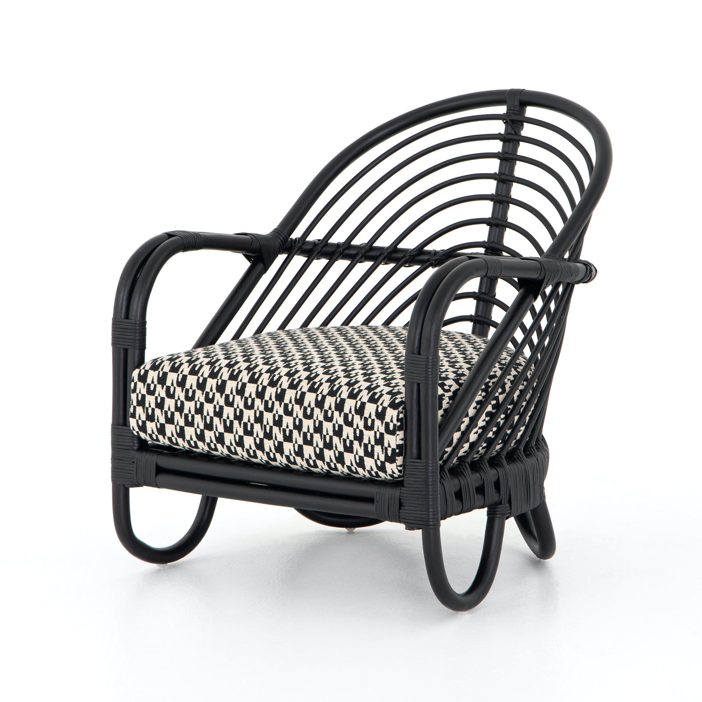 Curve rattan ebony