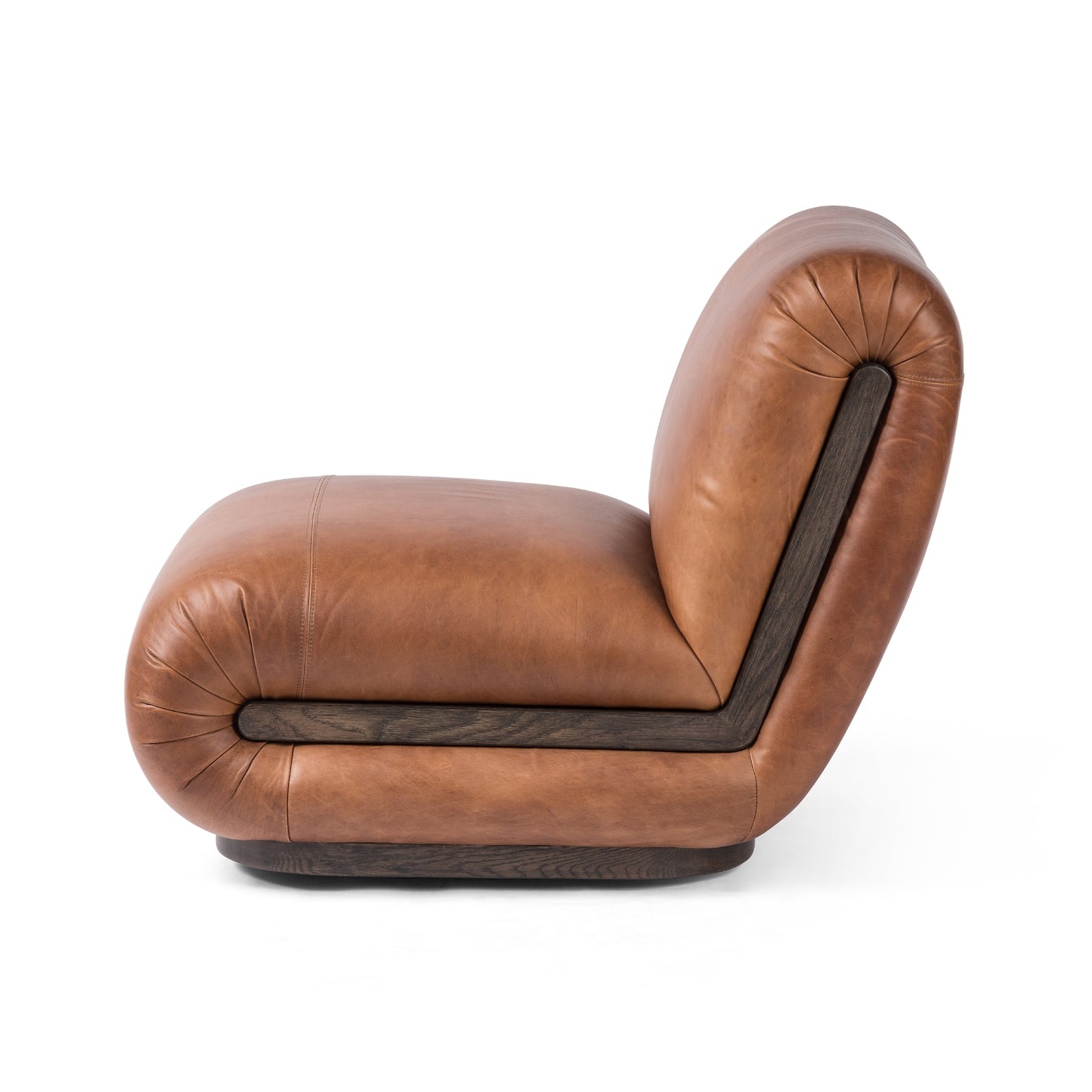 Italian chestnut leather swivel