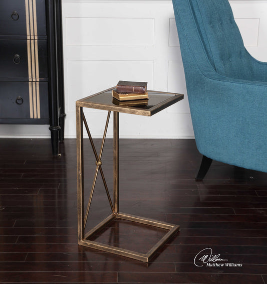 Black and Gold End Table