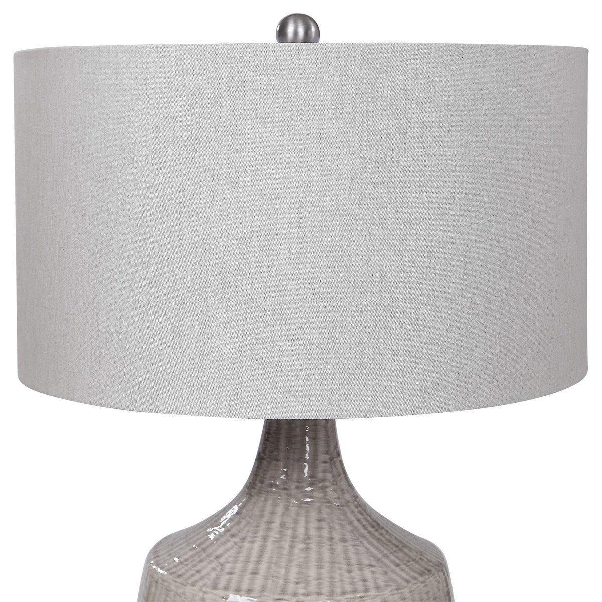 Gray Glazed Pattern Lamp