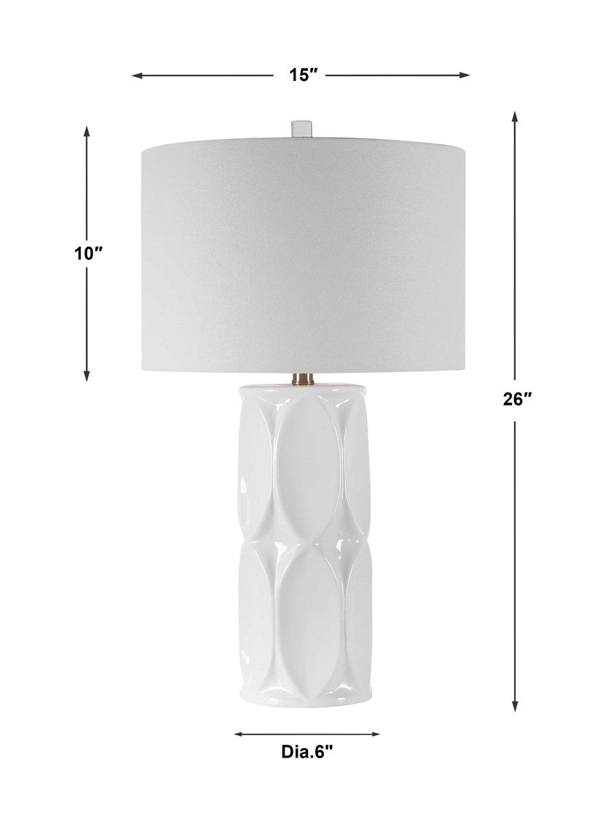 Modern White Glossy Lamp