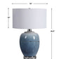 Cobalt and Aqua Blue Lamp