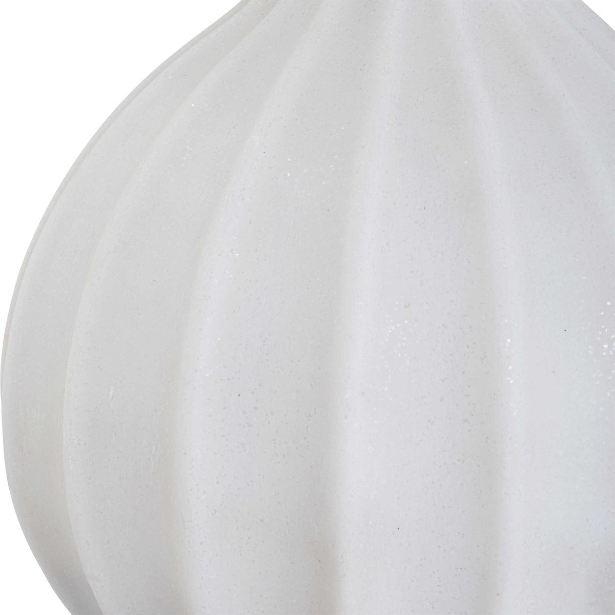 White Scalloped Ridges Lamp