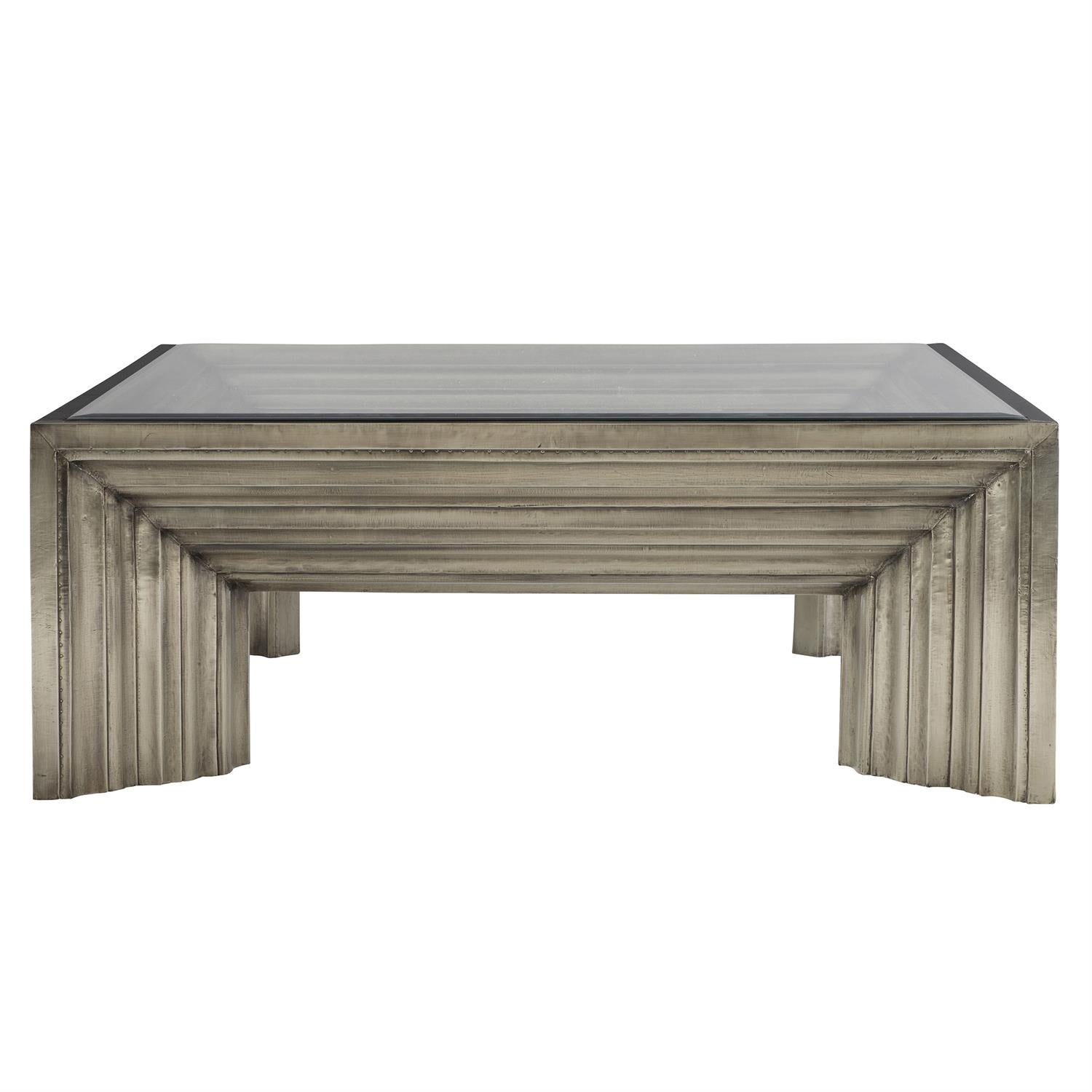 Geometric glass top, 48"square