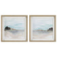 Two pieces of coastal art against a white background. 