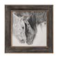 Custom Black and White Horses Framed Print