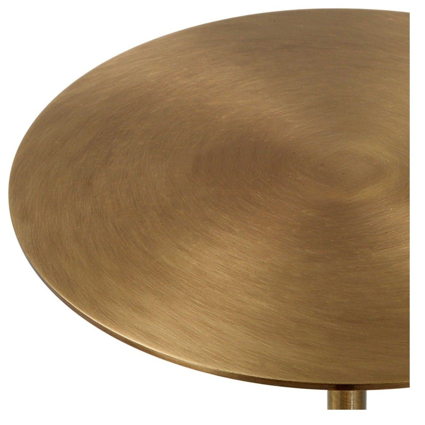 This is a top view of the table brass top.