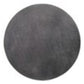 Photo of black round metal table top.