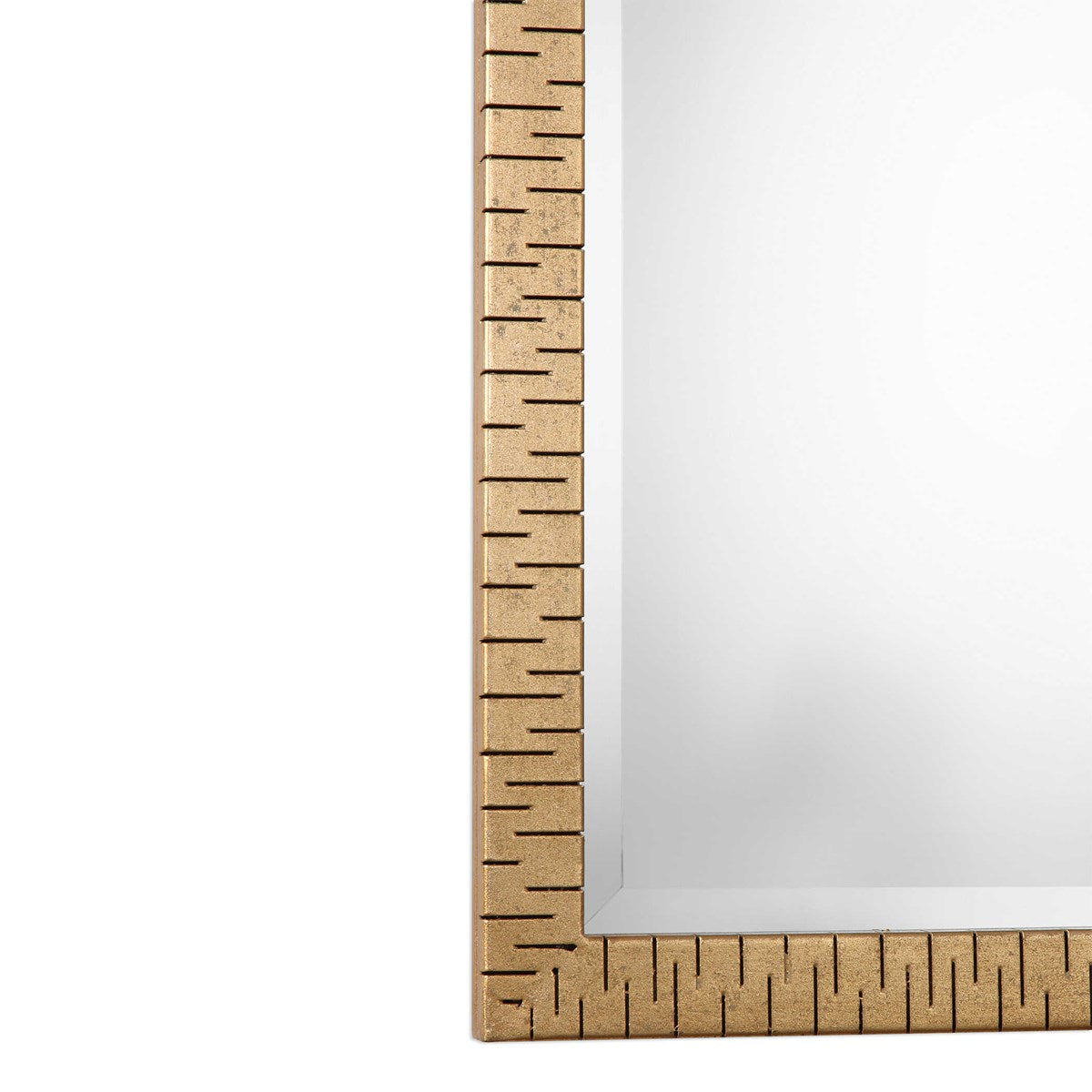 Art deco antique gold long mirror.