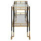 Black and gold bar cart timeless.