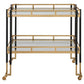 Black and gold bar cart.