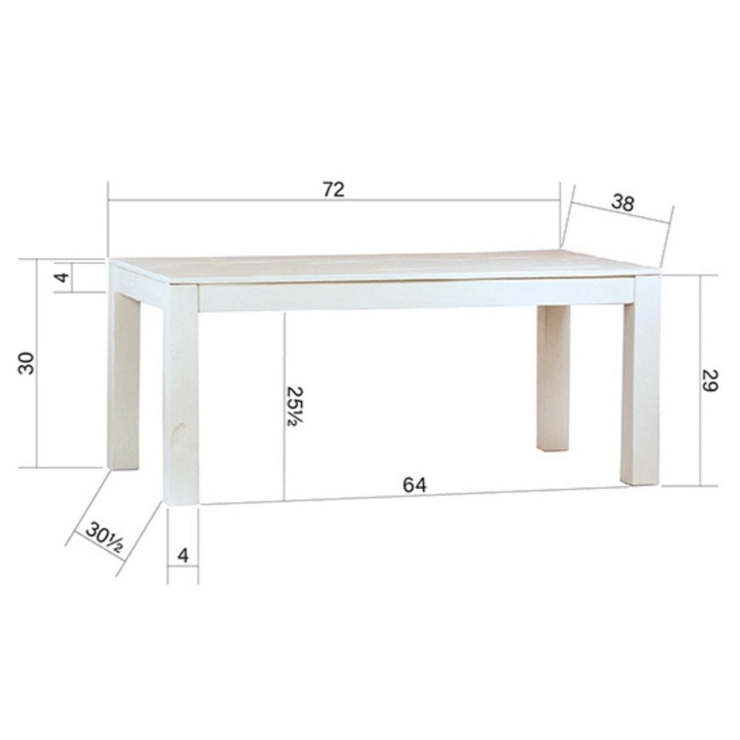 Farmhouse dining table specs.