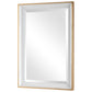 Gold angled mirror.