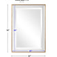 Dimensions of Gold Rectangular Mirror.
