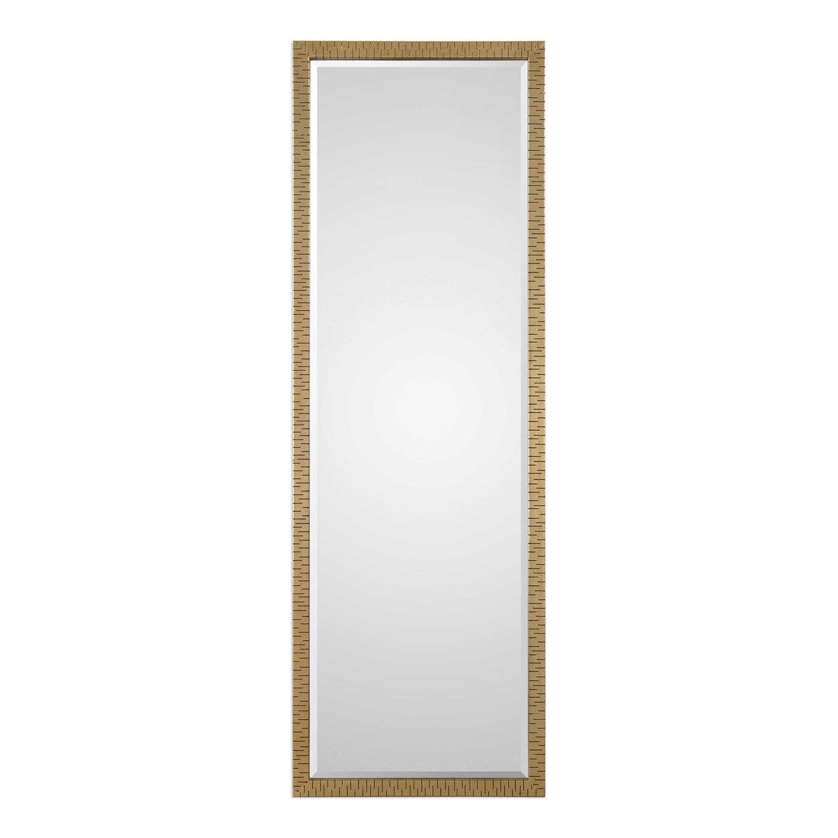 Long antique gold mirror.