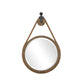 Round Nautical Mirror with Rope.