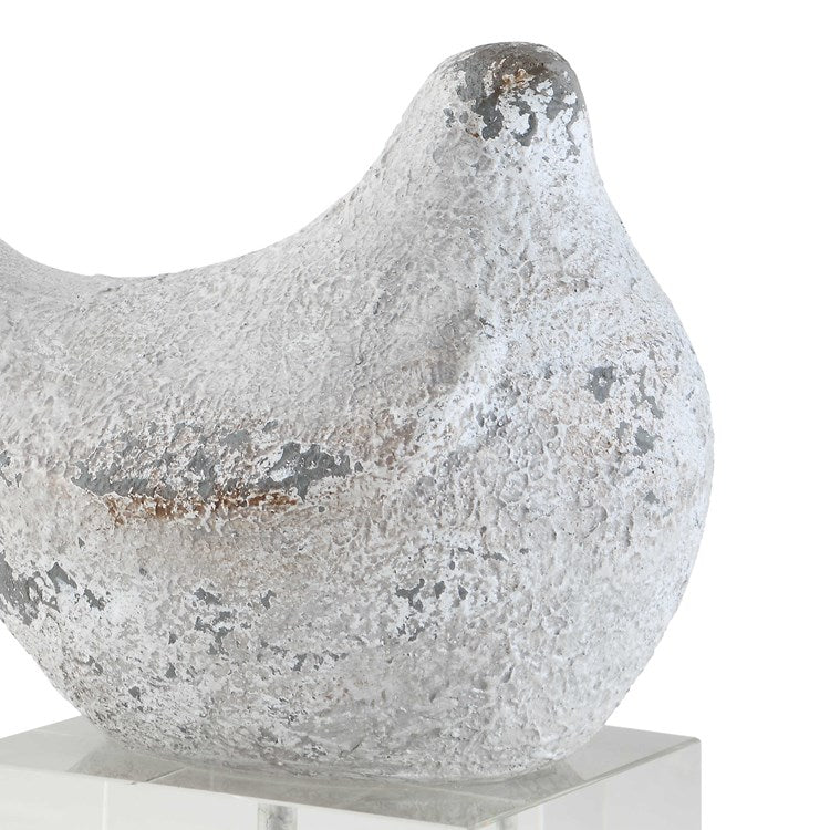 Sculptural bird decor.