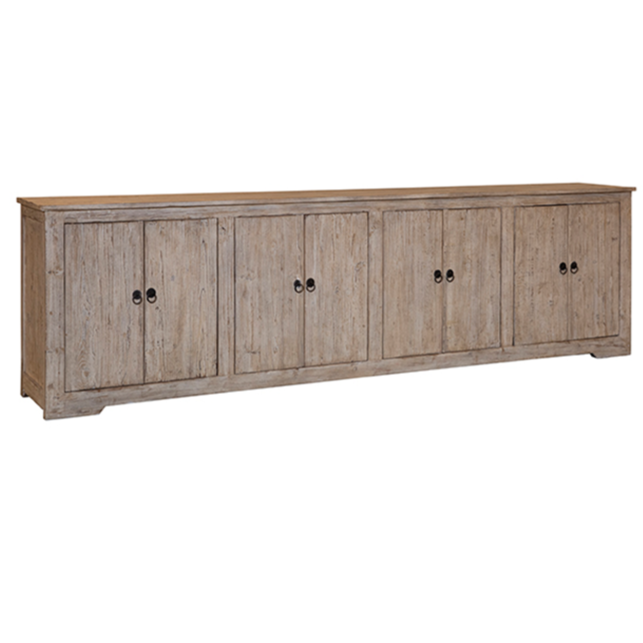 Brown reclaimed 109(or87")x18x31h