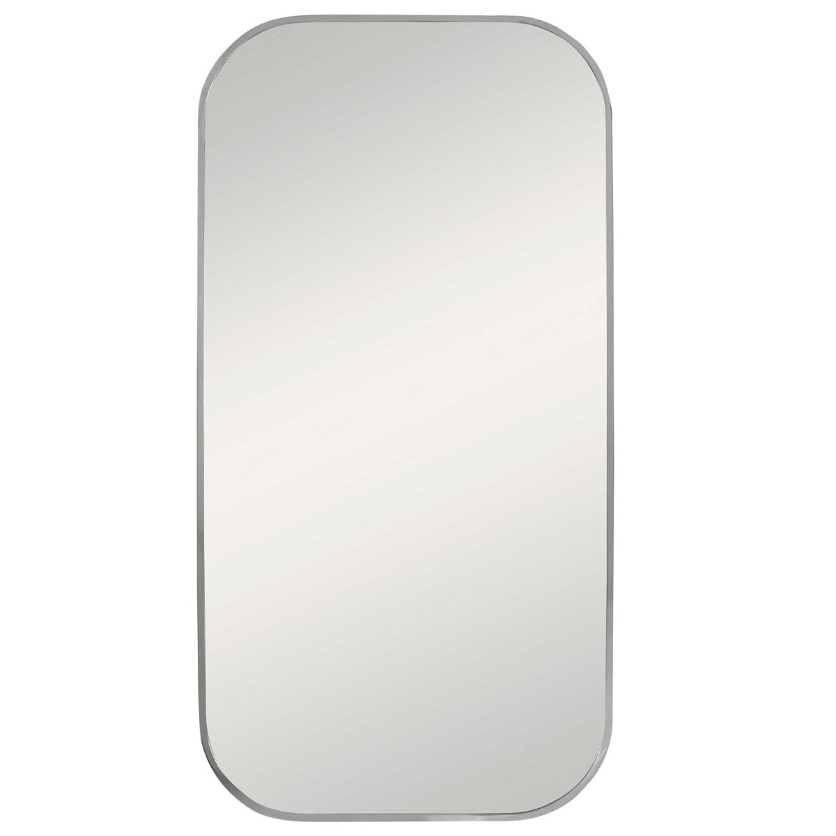 Polished Nickel Rounded Mirror
